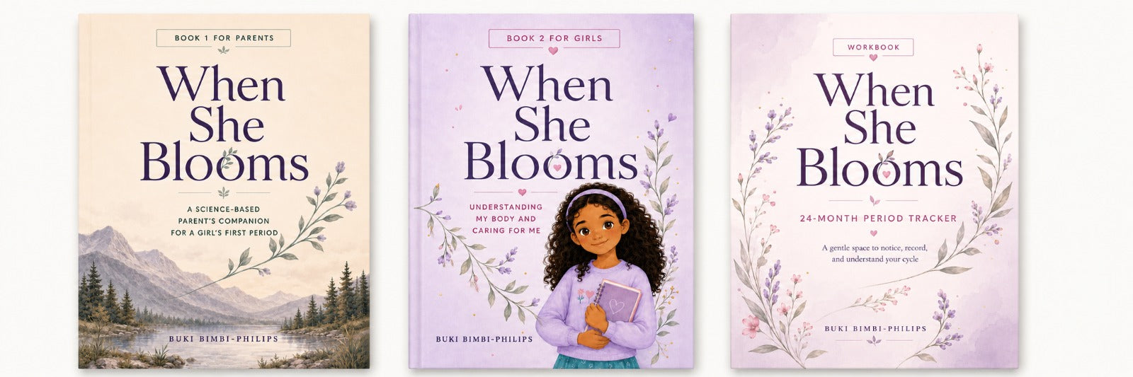 When She Blooms: Parent + Daughter Deluxe Hardcover + 24-Month Wire-O Tracker Set