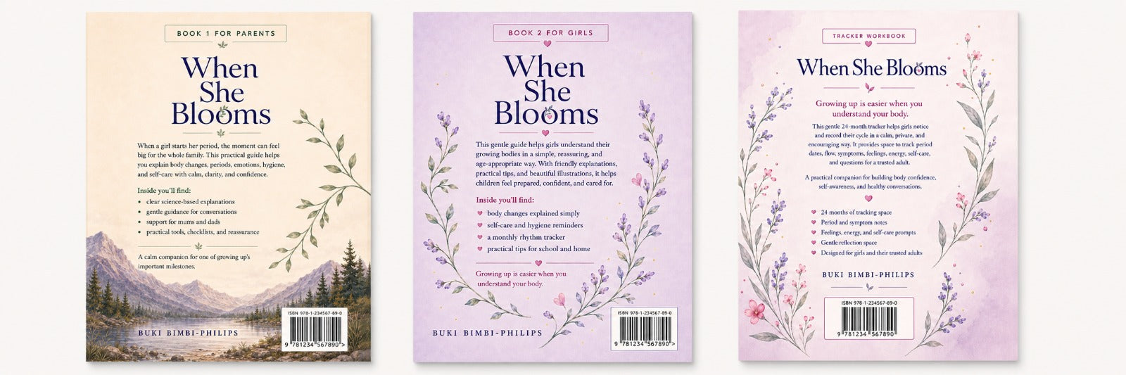 When She Blooms: Parent + Daughter Deluxe Hardcover + 24-Month Wire-O Tracker Set